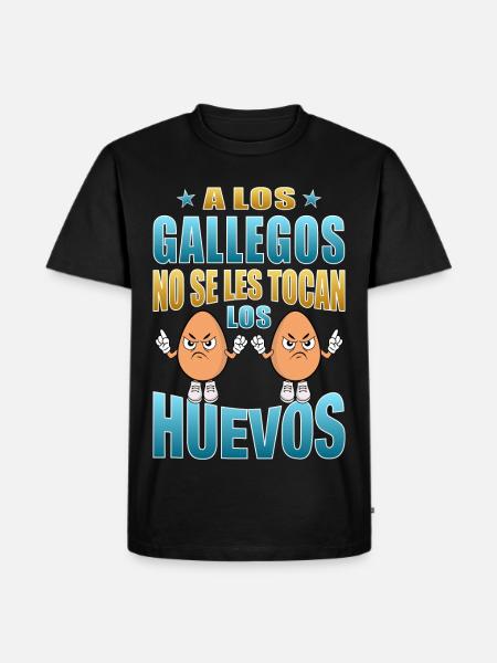 Galicians don't touch their eggs - Men's Premium Organic T-Shirt - black