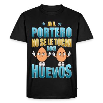 Le gardien de but ne touche pas ses ballons - T-shirt Premium bio Homme - noir - Devant - Nico (187cm)