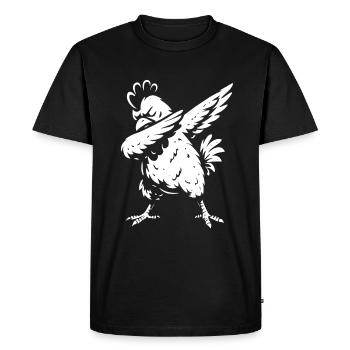 Dabbing Poulet - Dab Dance - Cadeau - T-shirt Premium bio Homme - noir - Devant - Nico (187cm)