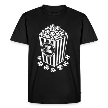 Popcorn frais - croustillant, délicieux - Cadeau - T-shirt Premium bio Homme - noir - Devant - Nico (187cm)