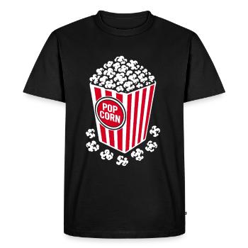 Popcorn frais - croustillant, délicieux - Cadeau - T-shirt Premium bio Homme - noir - Devant - Nico (187cm)