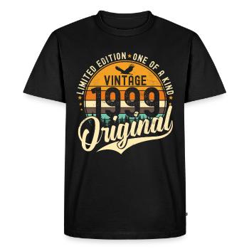 1999 Vintage Vintage rétro cadeau d’anniversaire - T-shirt Premium bio Homme - noir - Devant - Nico (187cm)