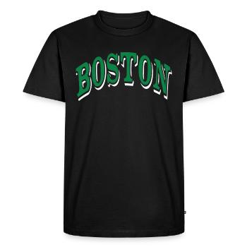 Boston - T-shirt Premium bio Homme - noir - Devant - Nico (187cm)