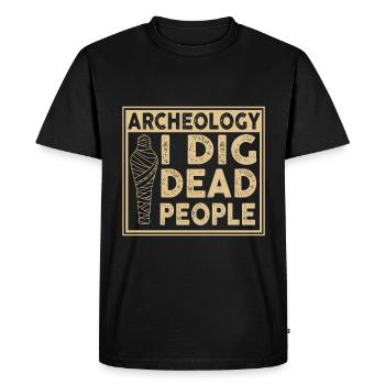 Archéologie - T-shirt Premium bio Homme - noir - Devant - Nico (187cm)