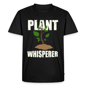 Murmure végétal - T-shirt Premium bio Homme - noir - Devant - Nico (187cm)