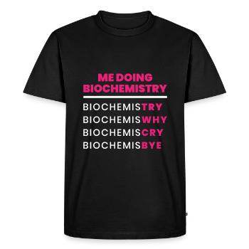 biochimie - T-shirt Premium bio Homme - noir - Devant - Nico (187cm)