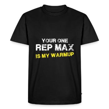 Your only representative Max is my warm-up - Bo - Men's Premium Organic T-Shirt - black - Front - Nico (187cm)