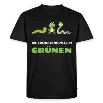 Anti Grünen Gegen Grün Politik Bundestagswahl 2021 - Männer Premium Bio T-Shirt - Schwarz - Vorne - Nico (187cm)