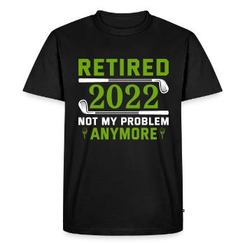 Golfeur à la retraite 2022 plus mon problème - T-shirt Premium bio Homme - noir - Devant - Nico (187cm)