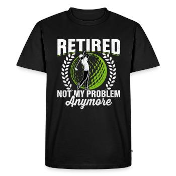 Le golfeur à la retraite n’est plus mon problème - T-shirt Premium bio Homme - noir - Devant - Nico (187cm)