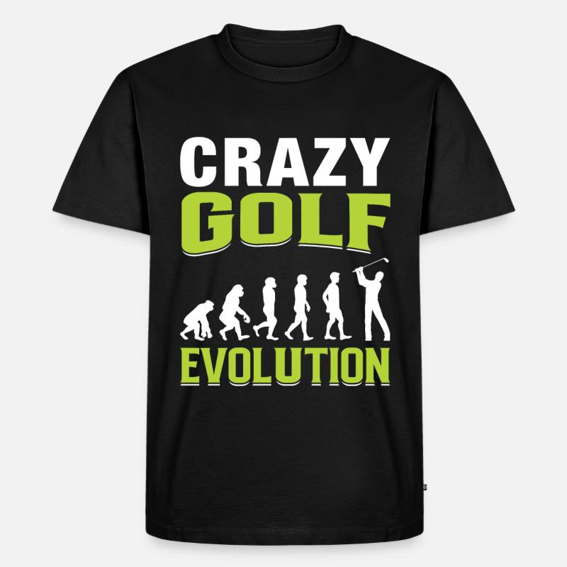 Crazy Golf Evolution Golfeur - T-shirt Premium bio Homme - noir