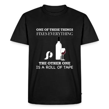 Humor wine birthday personalized gift - Men's Premium Organic T-Shirt - black - Front - Nico (187cm)