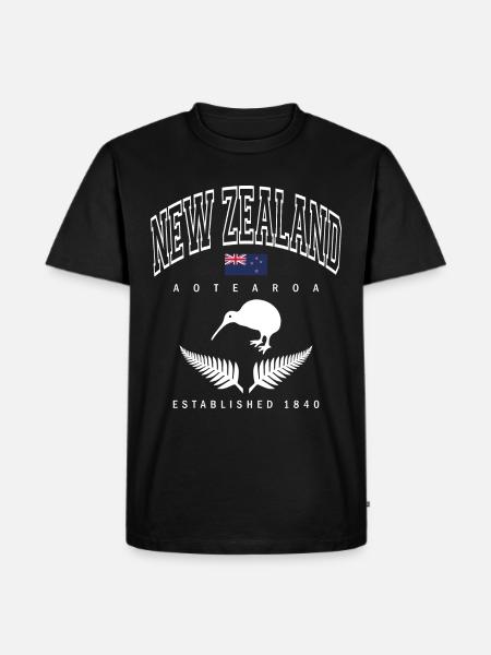 Neuseeland - Männer Premium Bio T-Shirt - Schwarz