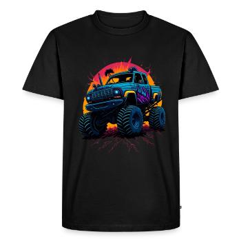 Monster truck - T-shirt Premium bio Homme - noir - Devant - Nico (187cm)