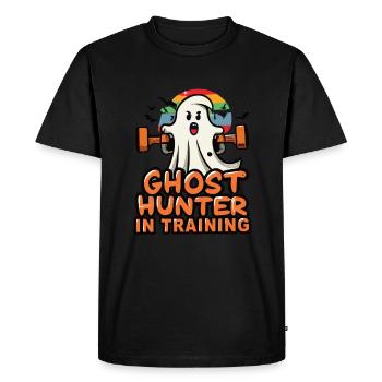 Paranormal investigator Ghost Hunter in training - Men's Premium Organic T-Shirt - black - Front - Nico (187cm)