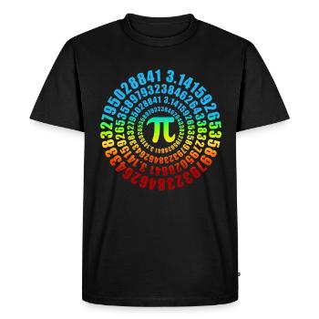 Coloré Pi Swirl Pi Jour Professeur de mathématiques - T-shirt Premium bio Homme - noir - Devant - Nico (187cm)