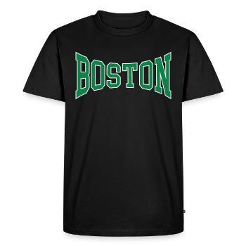 Boston - T-shirt Premium bio Homme - noir - Devant - Nico (187cm)