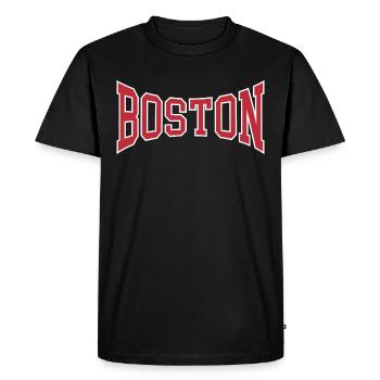 Boston - T-shirt Premium bio Homme - noir - Devant - Nico (187cm)