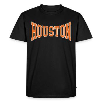 Houston - T-shirt Premium bio Homme - noir - Devant - Nico (187cm)