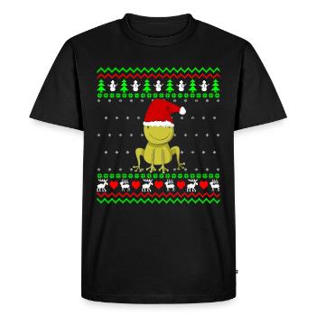 Sweet Frog Toad Ugly Christmas Gift - Men's Premium Organic T-Shirt - black - Front - Nico (187cm)