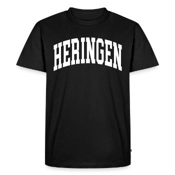Pegs - Men's Premium Organic T-Shirt - black - Front - Nico (187cm)