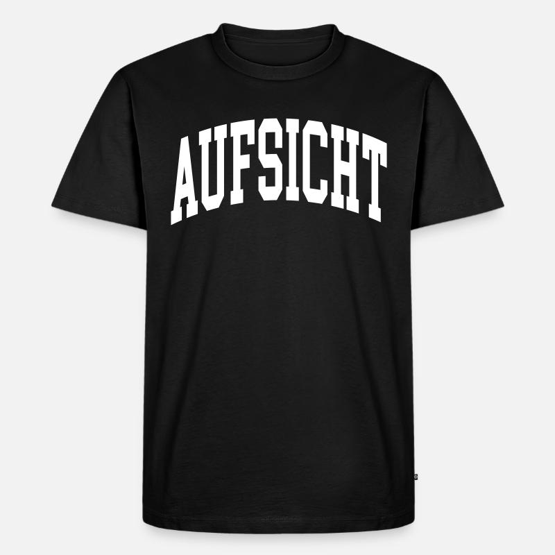 Aufsicht - Männer Premium Bio T-Shirt - Schwarz