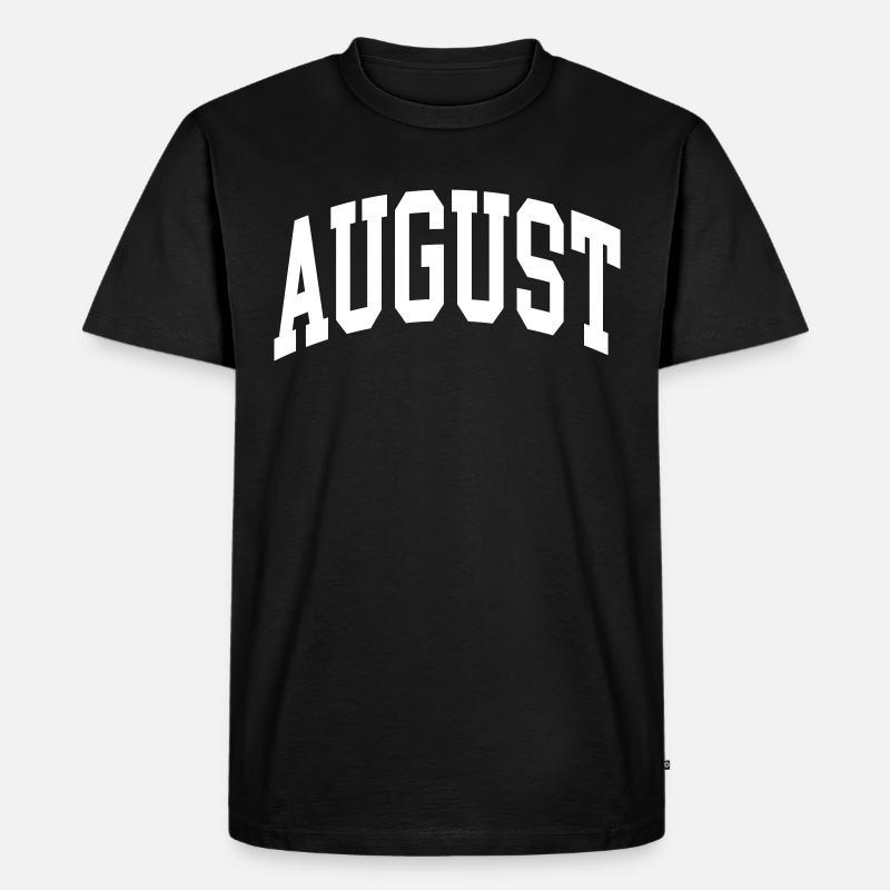 August - Männer Premium Bio T-Shirt - Schwarz