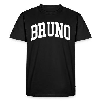 Bruno - T-shirt Premium bio Homme - noir - Devant - Nico (187cm)