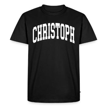 Christoph - T-shirt Premium bio Homme - noir - Devant - Nico (187cm)