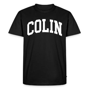 Colin - Men's Premium Organic T-Shirt - black - Front - Nico (187cm)