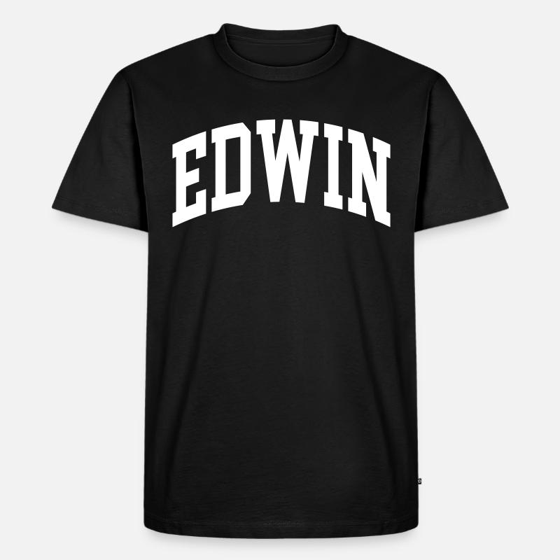 Edwin - Männer Premium Bio T-Shirt - Schwarz