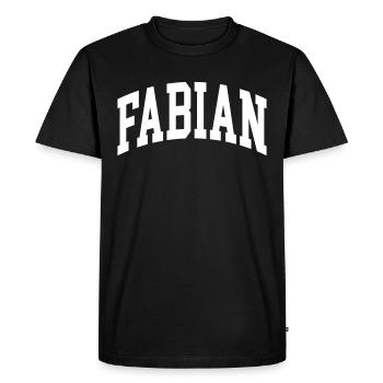 Fabian - Men's Premium Organic T-Shirt - black - Front - Nico (187cm)
