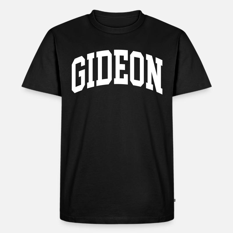 Gideon - Männer Premium Bio T-Shirt - Schwarz