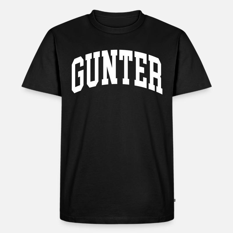 Gunter - Männer Premium Bio T-Shirt - Schwarz