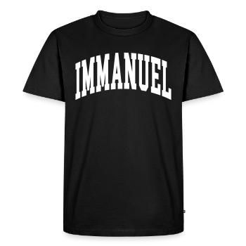 Emmanuel - T-shirt Premium bio Homme - noir - Devant - Nico (187cm)