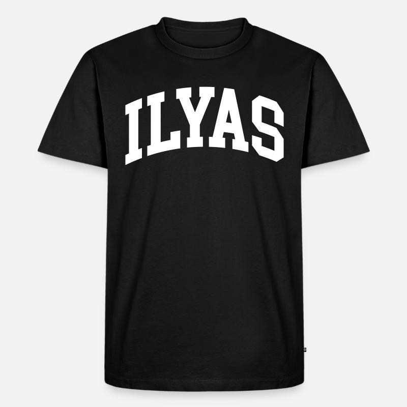 Ilyas - Männer Premium Bio T-Shirt - Schwarz