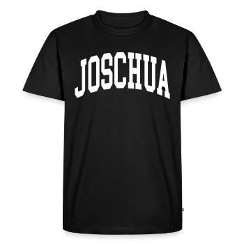 Joshua - Men's Premium Organic T-Shirt - black - Front - Nico (187cm)