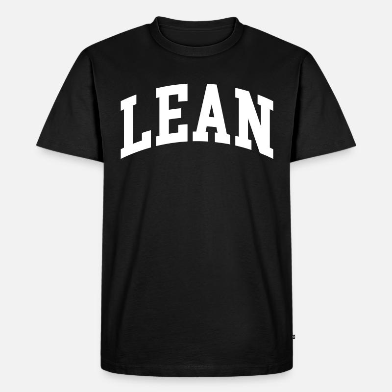 Lean - Männer Premium Bio T-Shirt - Schwarz