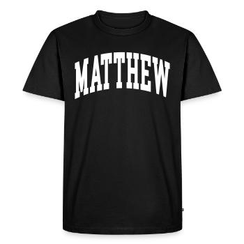Matthew - T-shirt Premium bio Homme - noir - Devant - Nico (187cm)