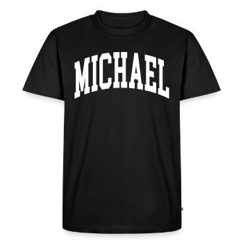 Michel - T-shirt Premium bio Homme - noir - Devant - Nico (187cm)