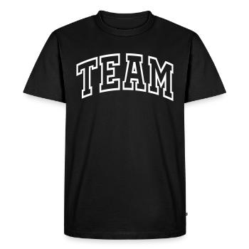 Équipe - T-shirt Premium bio Homme - noir - Devant - Nico (187cm)