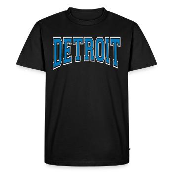 Detroit - T-shirt Premium bio Homme - noir - Devant - Nico (187cm)