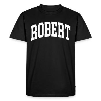 Robert - Men's Premium Organic T-Shirt - black - Front - Nico (187cm)