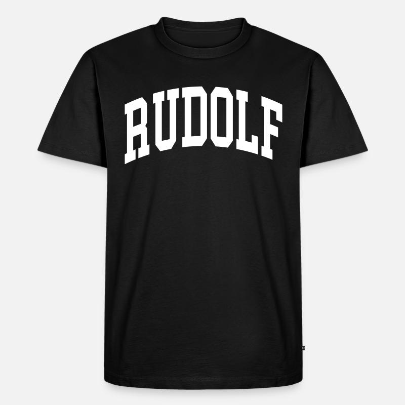 Rudolf - Männer Premium Bio T-Shirt - Schwarz