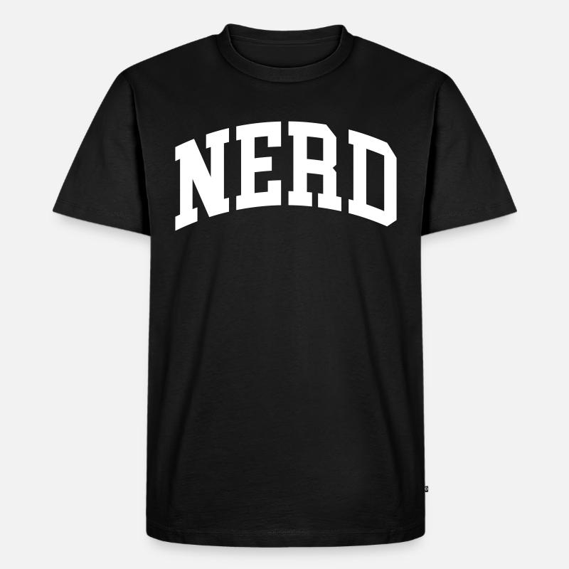 Nerd - Männer Premium Bio T-Shirt - Schwarz