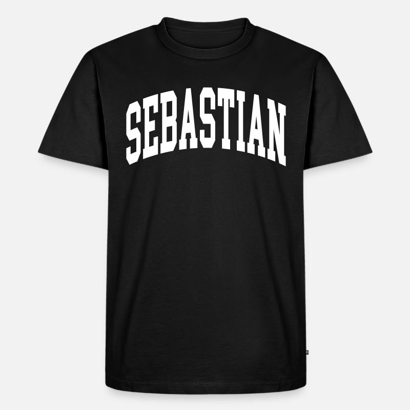 Sebastian - Männer Premium Bio T-Shirt - Schwarz