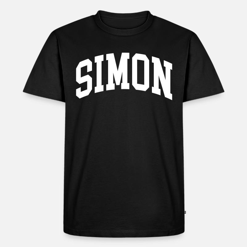 Simon - Männer Premium Bio T-Shirt - Schwarz