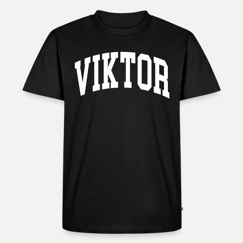 Viktor - Männer Premium Bio T-Shirt - Schwarz