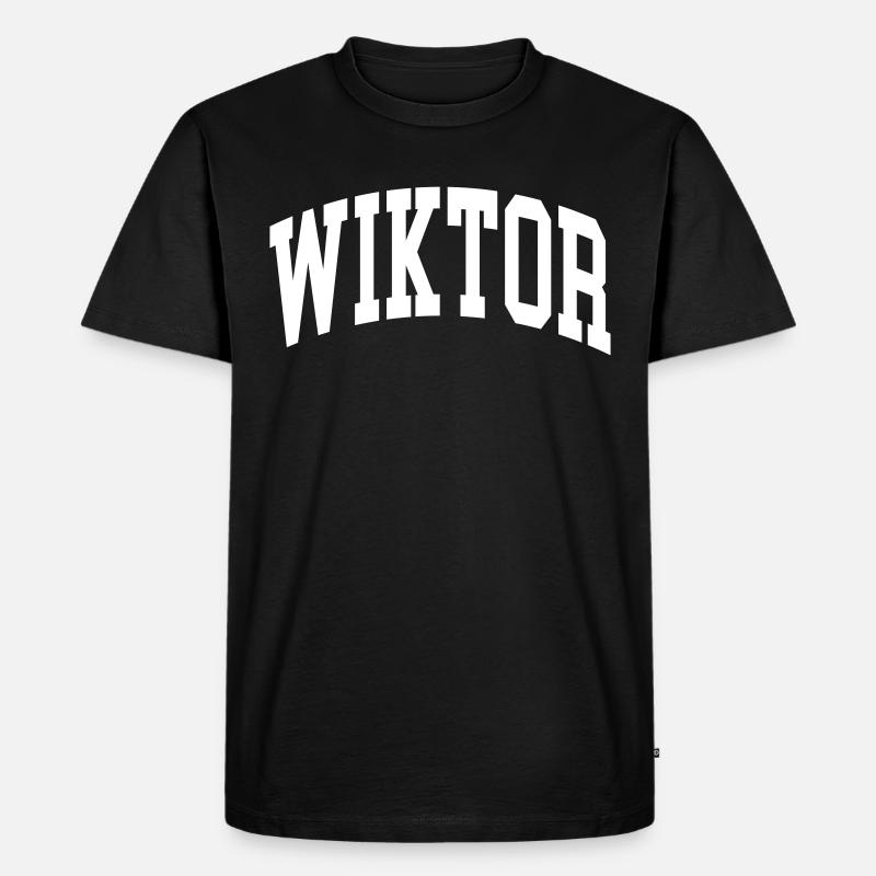 Wiktor - Männer Premium Bio T-Shirt - Schwarz