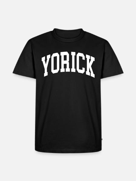 Yorick - Männer Premium Bio T-Shirt - Schwarz
